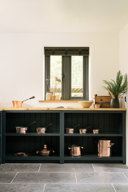 The Leicestershire Kitchen in the Forest || Worn Grey Limestone rustic-kitchen