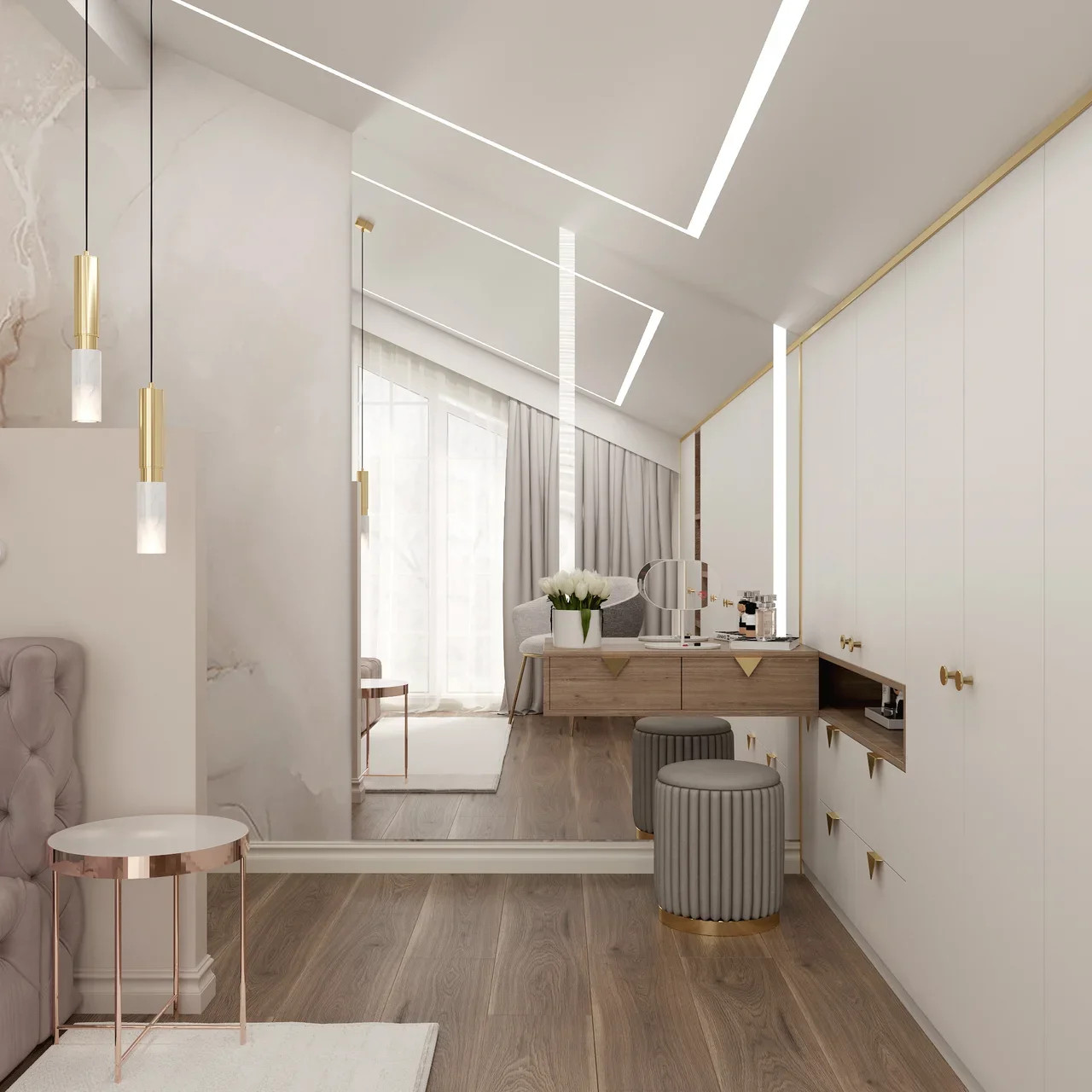 Частный дом, дизайн-проект неоклассика