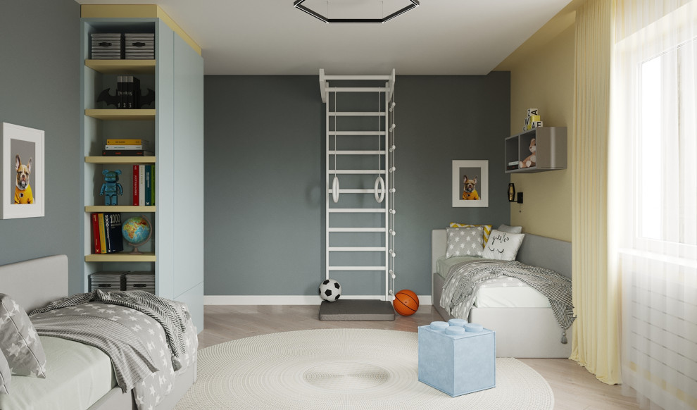 Проект детской комнаты для братьев школьников.