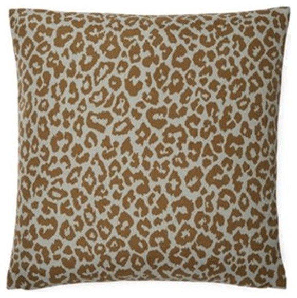 Leopard Pillow, Gold and Cream