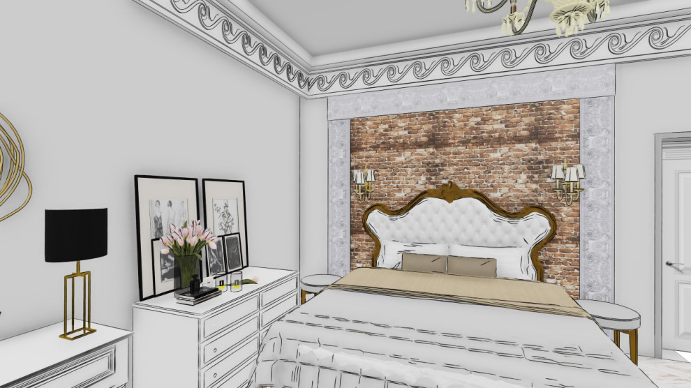 Скетчи спальня