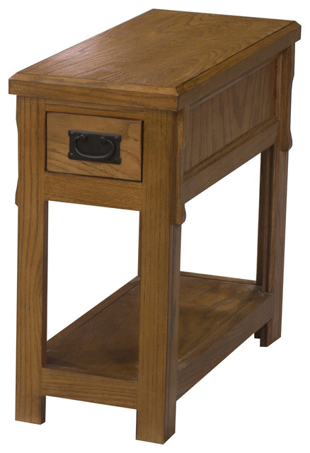 Mission Chair Side Table, Yellow Oak