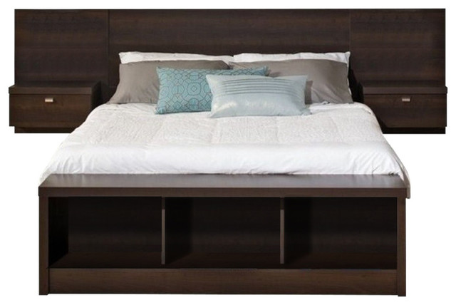 Bowery Hill Queen Platform Storage Bed With Floating Headboard
