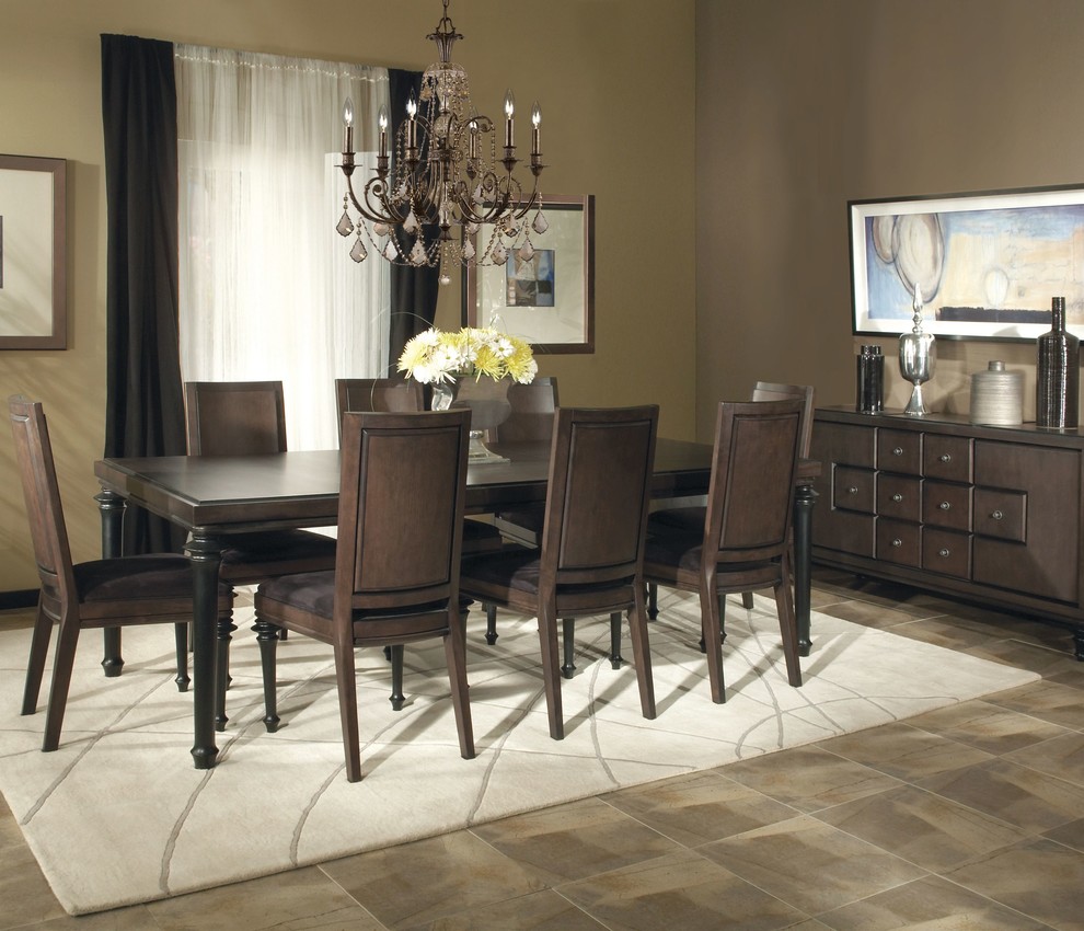 Transitional dining room photo in Chicago