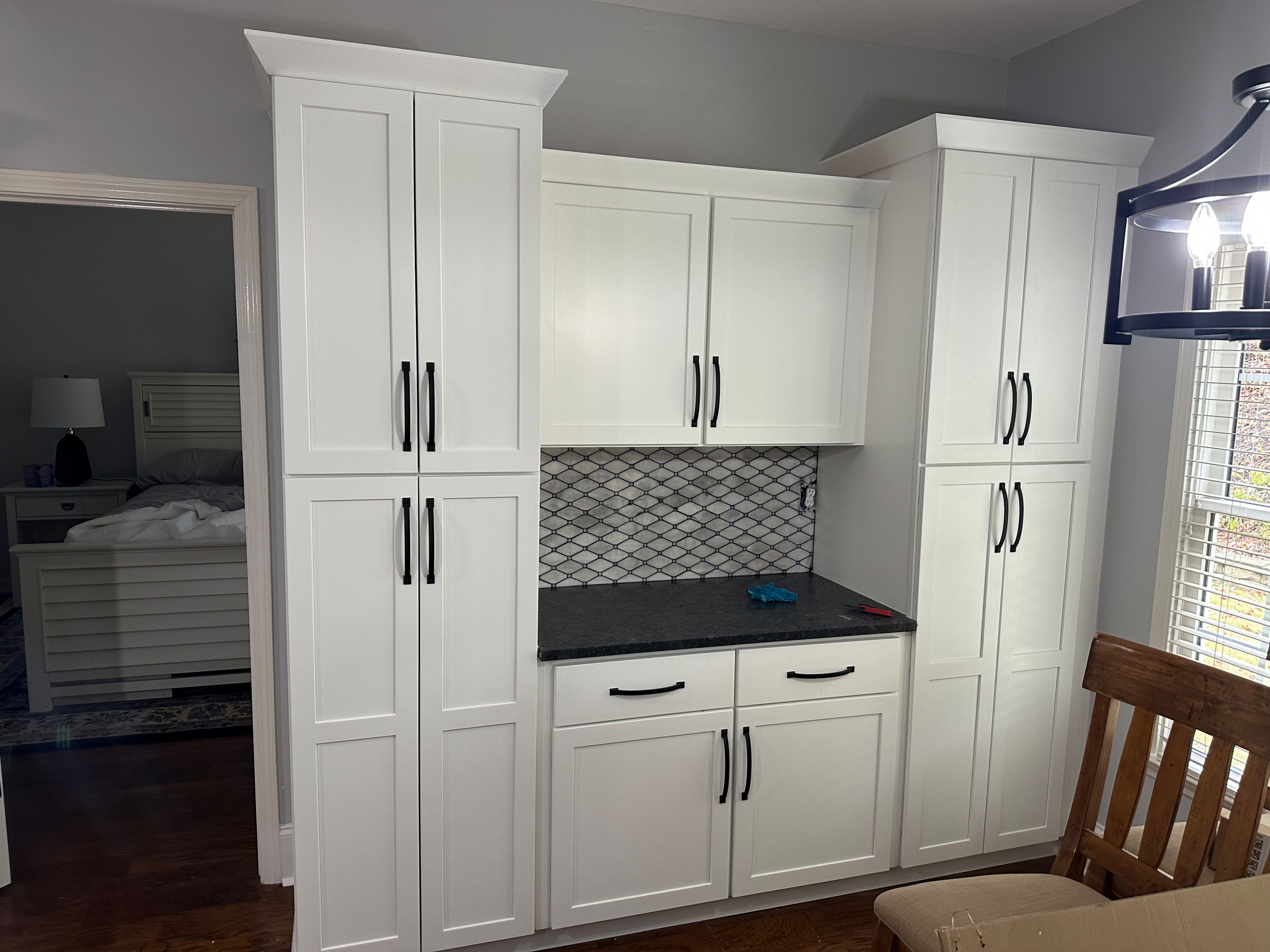 a beautiful white kitchen