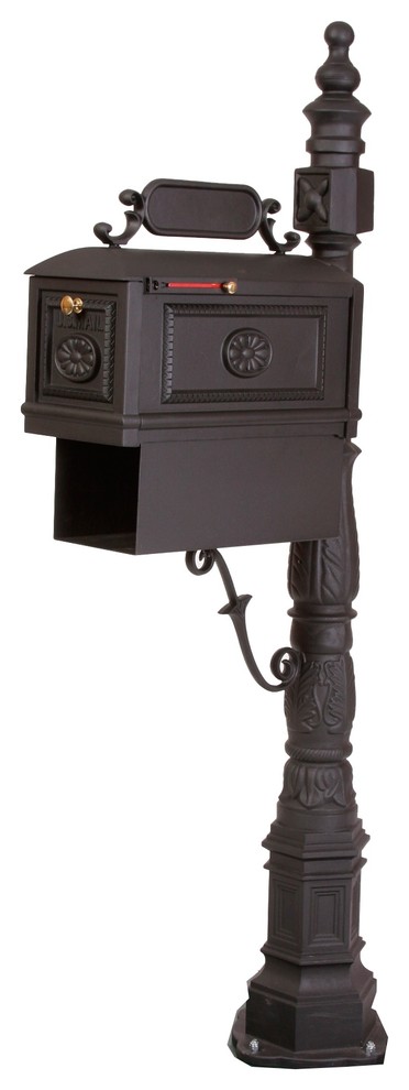 Better Box Decorative Mailbox With Paper Box, Black
