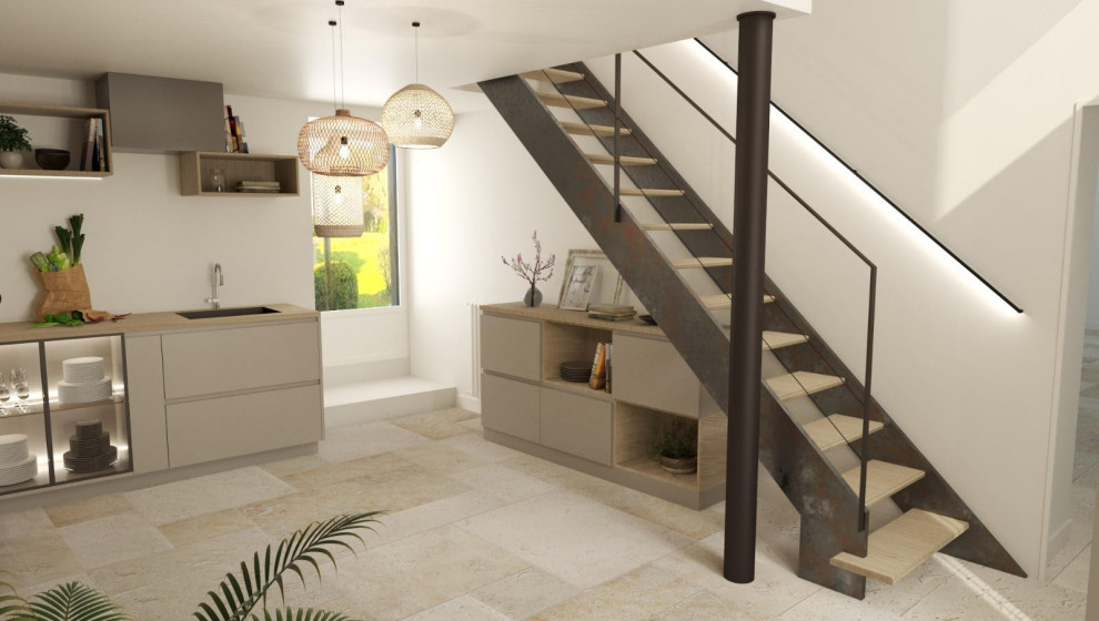 Projet (Option 3) - Cuisine/escalier - Modélisation 3D