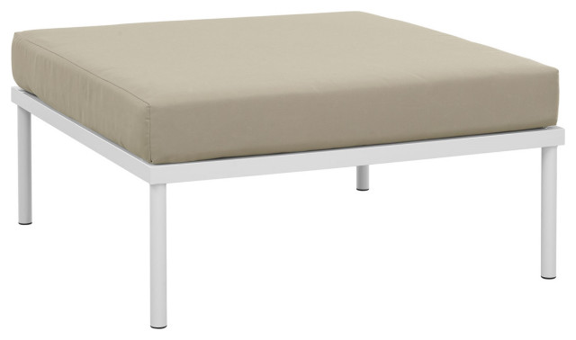 Harmony Outdoor Patio Ottoman - All-Weather Waterproof Modern Design ...