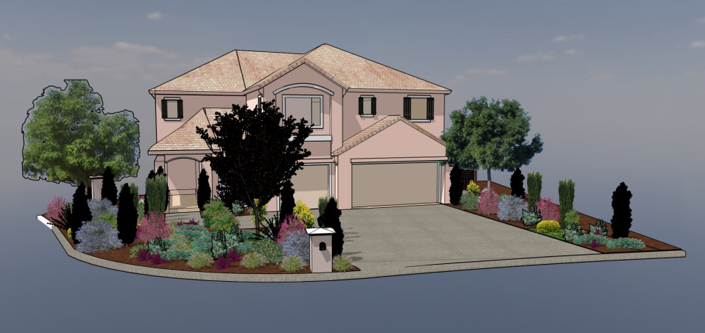 Alternate Front Yard Design for a Silicon Valley Residence