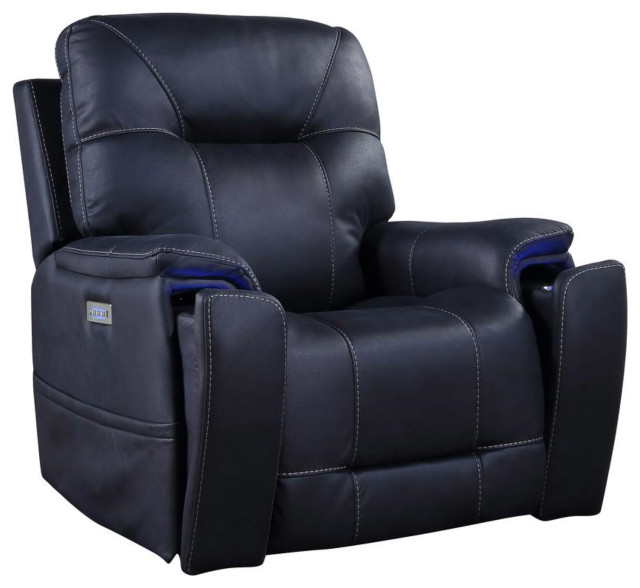Lexington Power Media Recliner, Ocean Blue Contemporary Recliner