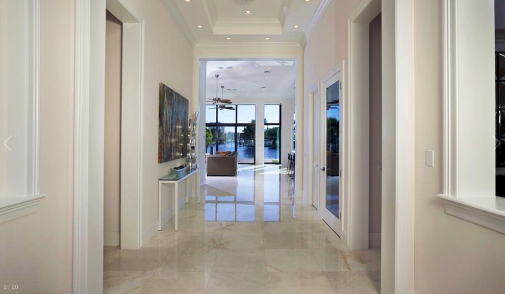 Design ideas for a mediterranean hallway in Miami.
