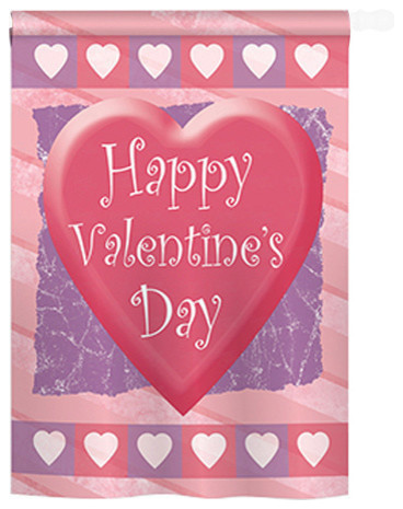 Welcome Valentine's Day love hope Garden Flag Double-sided House Decor Banner 