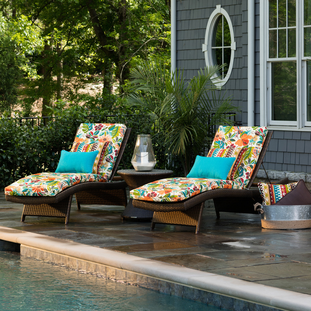 Lensing Jungle Chaise Lounge Cushion Tropical Outdoor Cushions And Pillows by Pillow