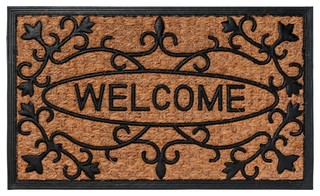 Unbelievable Mats Rubber With Coir Welcome Mat 18 X30