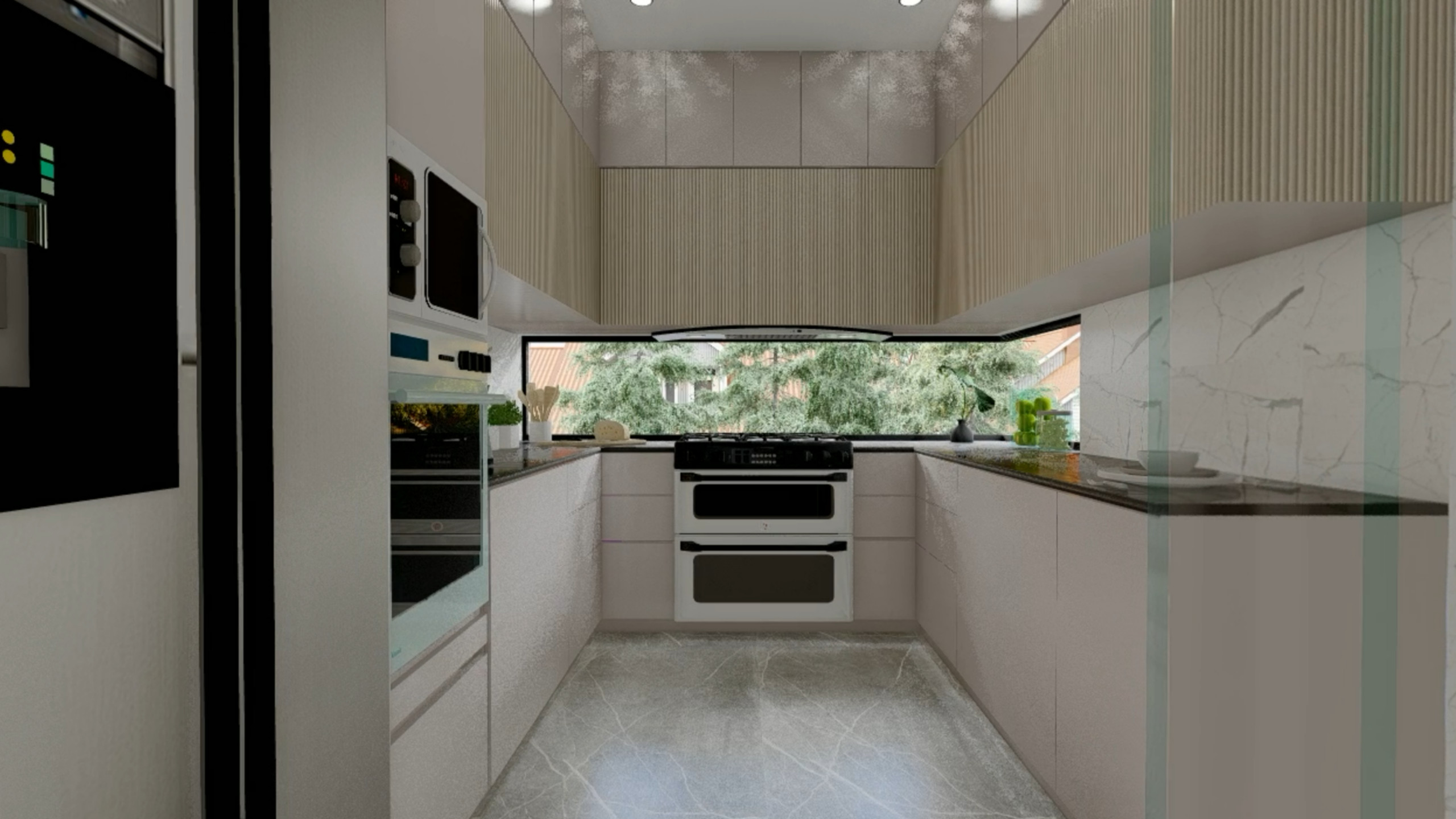 Modern Small Kitchen with Dining Space in Epsom