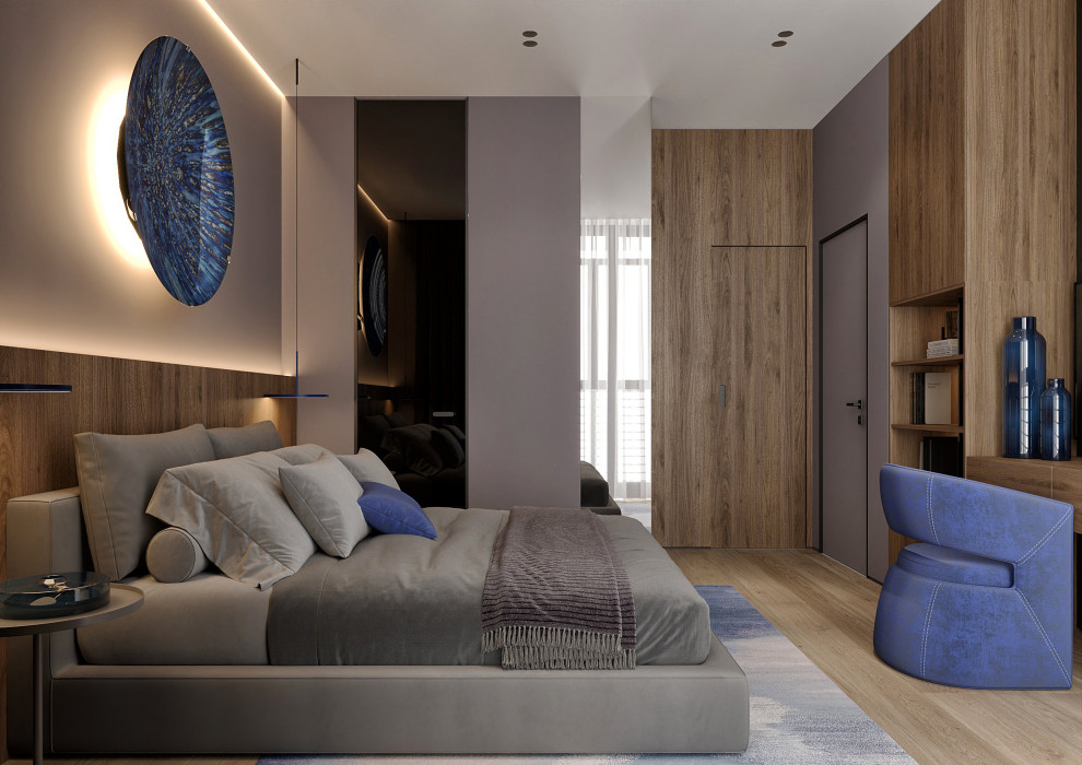 Спальня с цветом Электрик  Bedroom in Electic Colore
