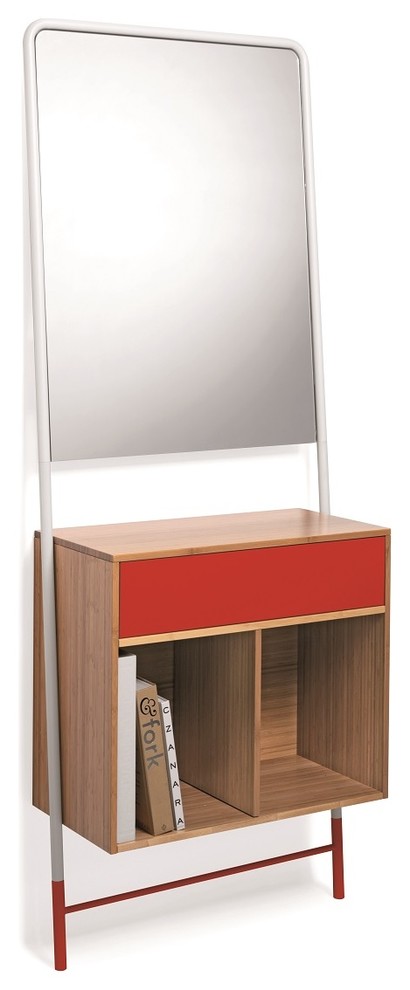 Posa Bamboo Console With Mirror