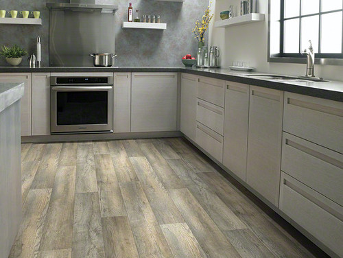 Matching kitchen flooring and countertops