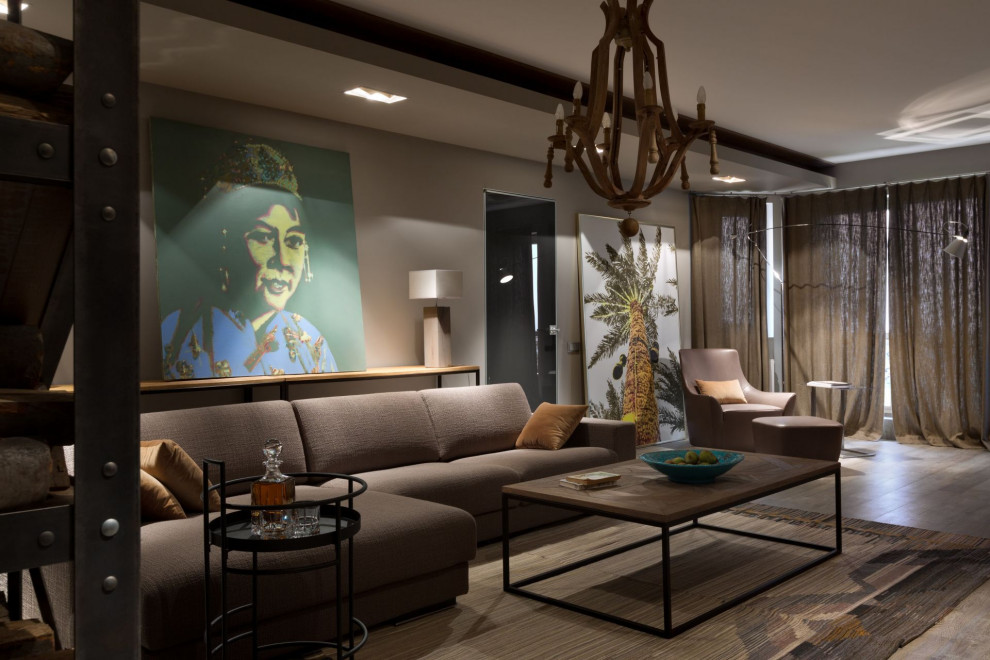 Интерьер гостиной в стиле этно