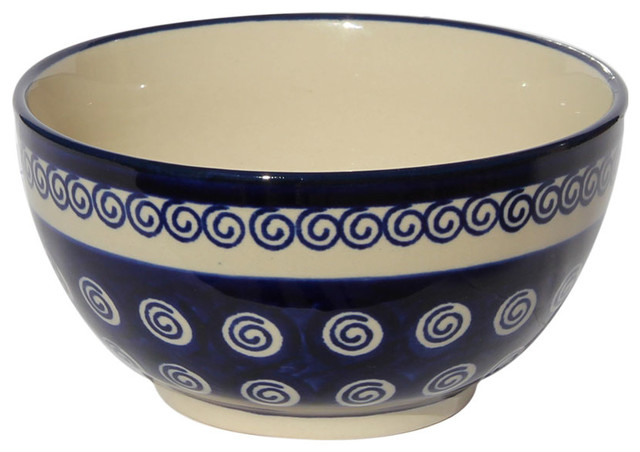 Polish Pottery  Ice Cream/Cereal Bowl, Pattern Number: 174a