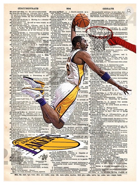 E Basketball Shot Art Print Home Decor Wall Art Poster