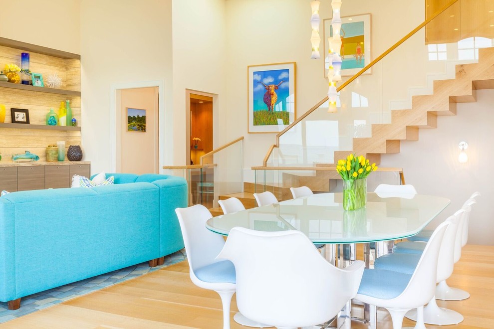 Stone Harbor Modern - Beach style dining room photo in Philadelphia