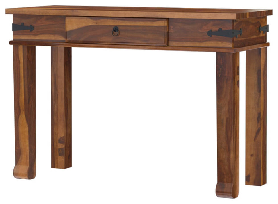Terrarum Rustic Solid Wood Console Entryway Table with Drawer - Rustic - Console Tables - by ...