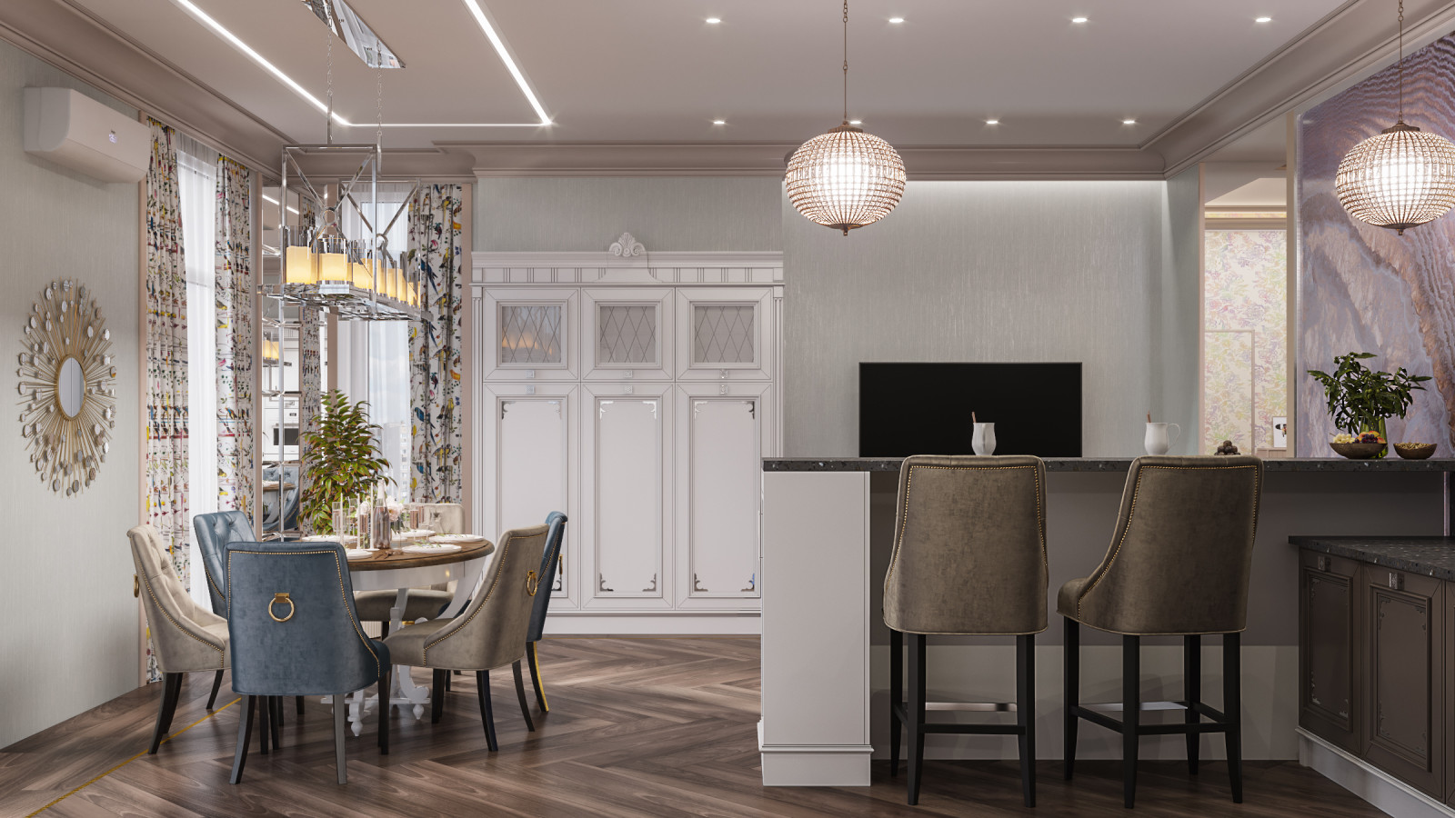 Дизайн проект квартиры "Элегантная роскошь"
