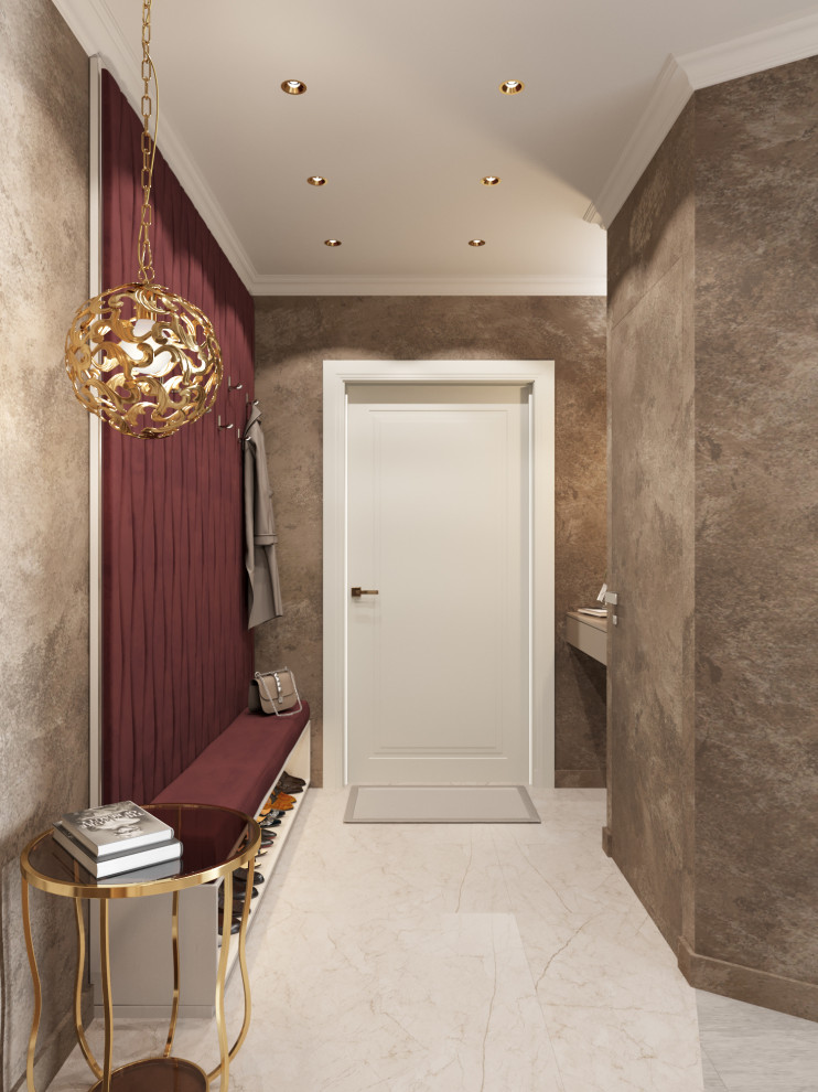 4-к квартира 105 м² в бардовых цветах