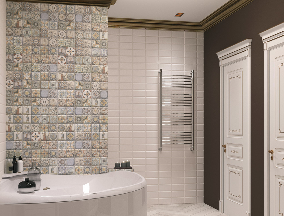 Проект ванной комнаты в современном классическом стиле