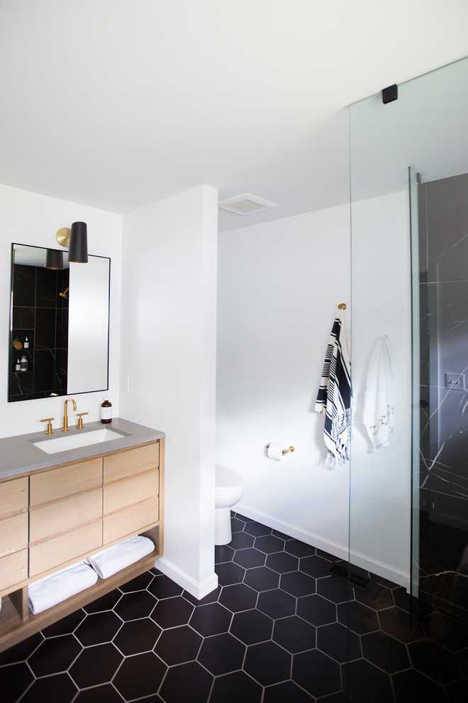 Example of a transitional bathroom design in Atlanta