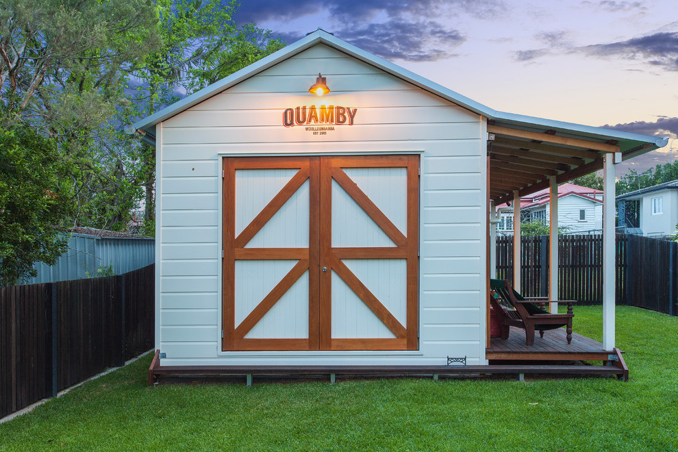 Design ideas for a shed and granny flat in Brisbane.