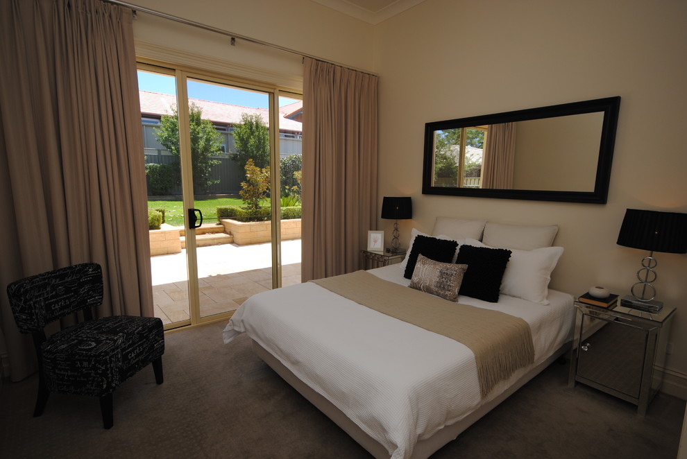 Photo of a contemporary bedroom in Adelaide.