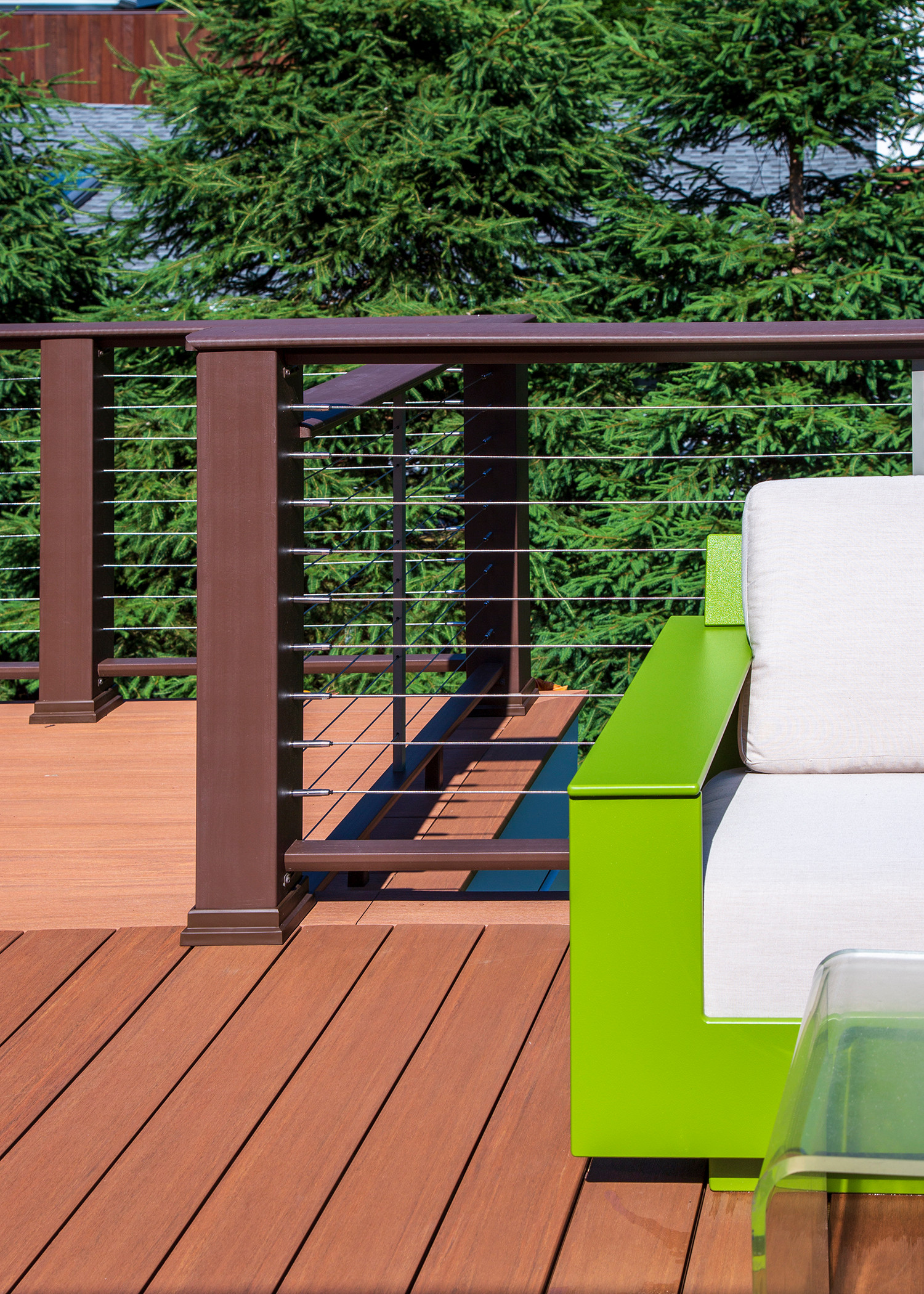 おしゃれなウッドデッキ ワイヤーの手すり の画像 21年10月 Houzz ハウズ