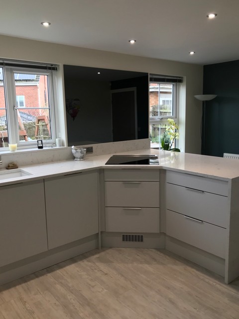 Matte Grey Slab Kitchen contemporary-kitchen
