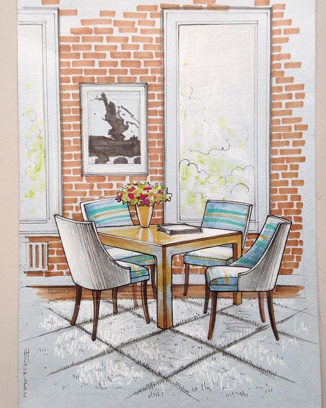 Эскизная подача интерьера для ивентеров, дизайнеров и архитекторов