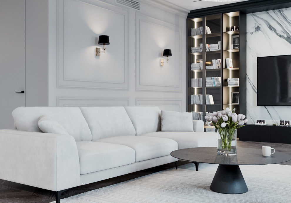 Светлая квартира в стиле неоклассика