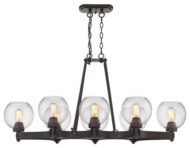 Golden 8 Light Linear Pendant Rubbed Bronze Rustic Golden 8 Light Linear Pendant Rubbed Bronze Rustic Lighting