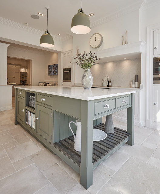 Sage Green Country Kitchen landstil-koekken