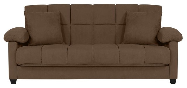 Maurice Convert A Couch Dark Brown Microfiber
