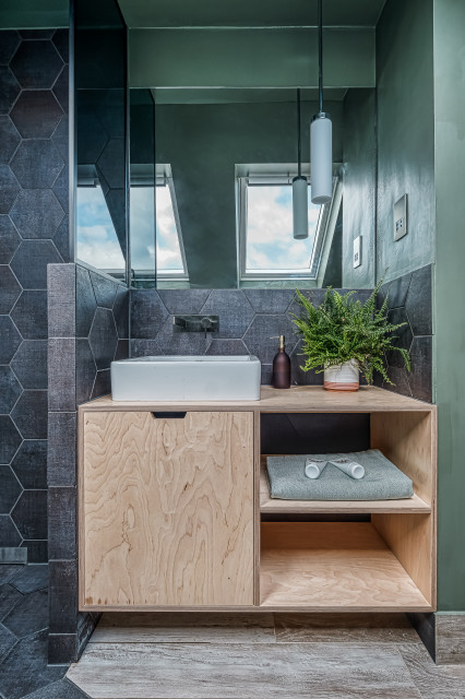 Custom Plywood Vanity contemporary-bathroom
