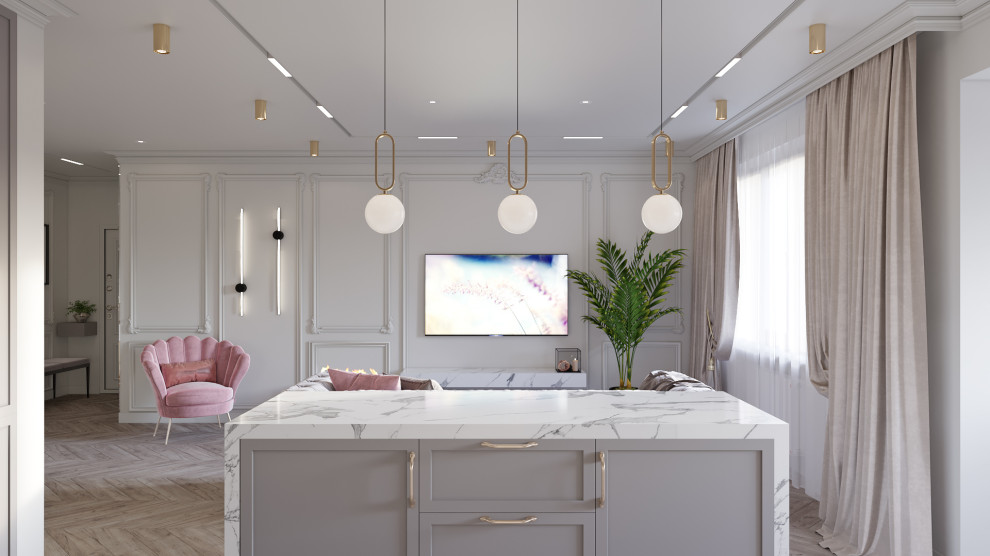 Interior design of a 3-room apartment Zaporozhye