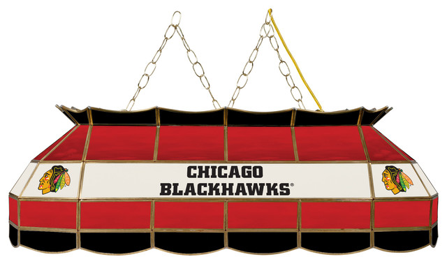 Nhl 40 Handmade Tiffany Style Lamp Chicago Blackhawks