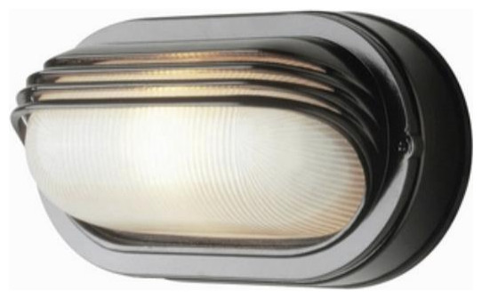Trans Globe 4123 BK The Standard - One Light Oval Bulkhead - Eye Lash