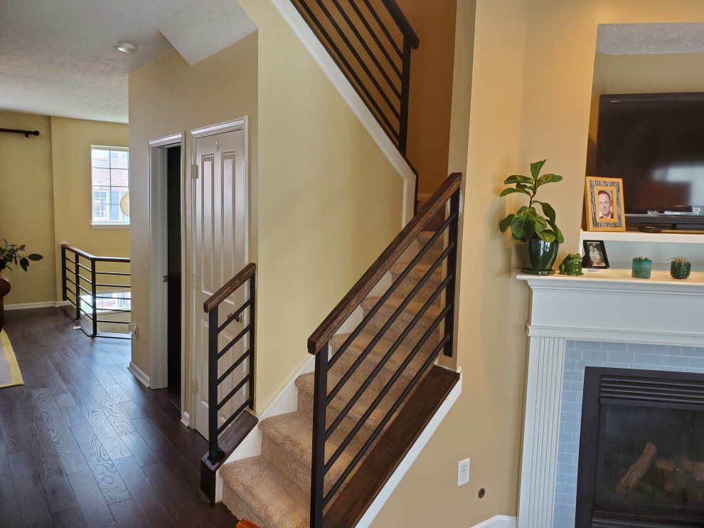 Design ideas for a large modern staircase in Indianapolis.