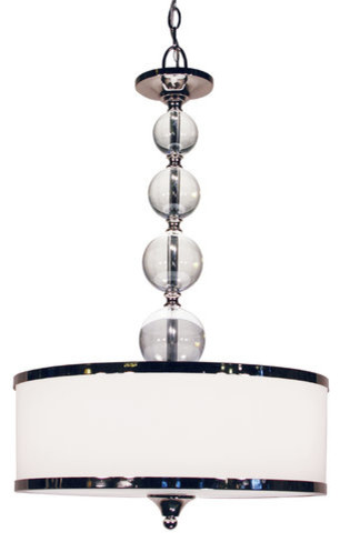 307P Transitional 3 Light Up Lighting Foyer Pendant With Glass Drum Shade