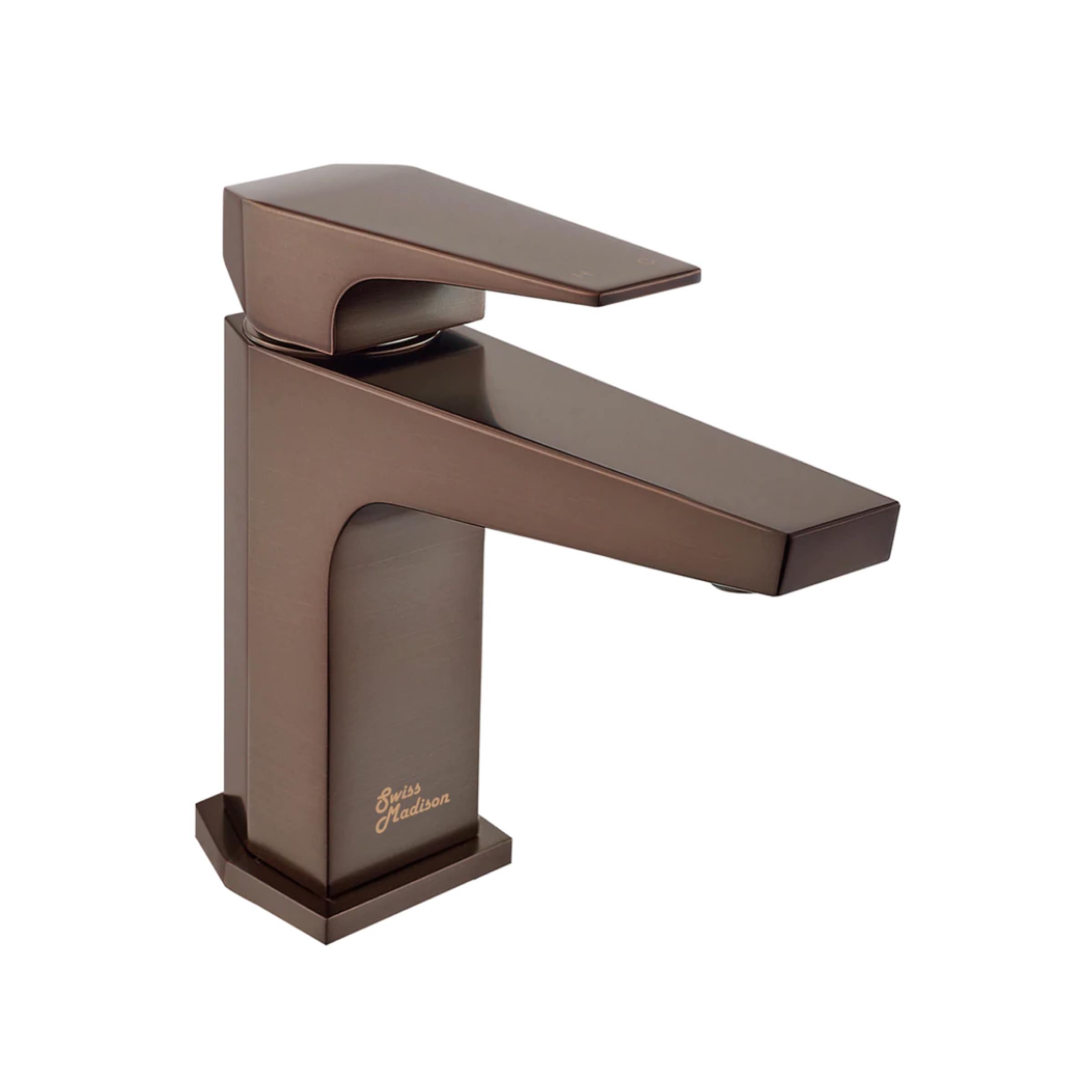 Voltaire Single Hole, Single-Handle, Vanity Faucet, In Oil Rubbed Bronze.                                Finishes: Chrome, Brushed Nickel, Brushed Gold, Matte Black, & Gunmetal Grey (SM-BF40OR)