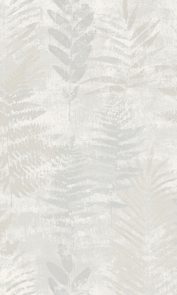 Textured Tropical Fern Leaves Wallpaper, Double Roll Tropical