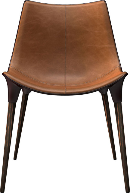 Langham Dining Chair, Aged Caramel Leather