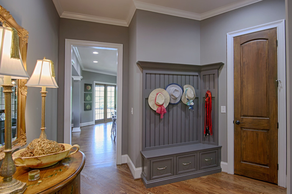 Entryway - large transitional entryway idea in Charlotte